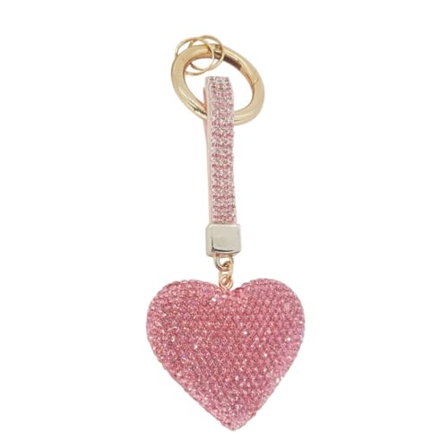 WOFASHPURET Valentinstag Glitter Strass Herz Schlüsselanhänger Metall Schlüsselanhänger von WOFASHPURET