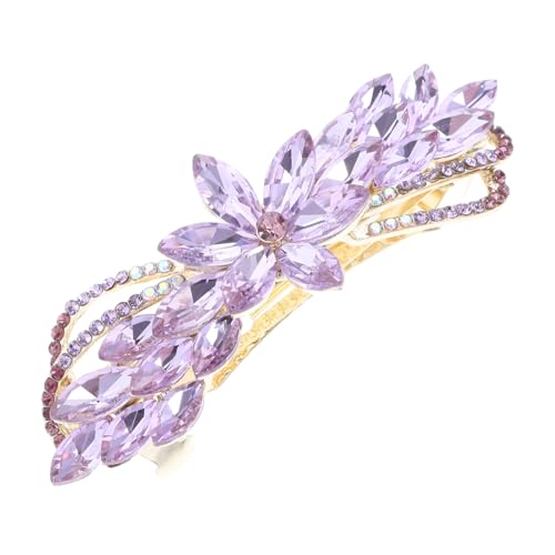 WOFASHPURET Wasserdichter Großer Strass haarclip mit Feder für Damen und Mädchen Stabiler Halt Modisches Haarstyling accessoire für Verschiedene Haartypen und Festliche Anlässe von WOFASHPURET