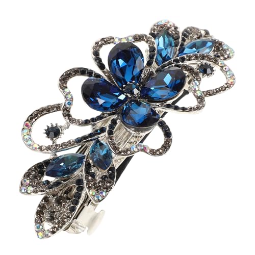 WOFASHPURET Wasserdichter Haarclip mit Strass Blauer Frühlings Haarklammer Modischer Haarschmuck für Damen Vielseitig Verwendbar Geschenkidee für Mutter und Freundin von WOFASHPURET