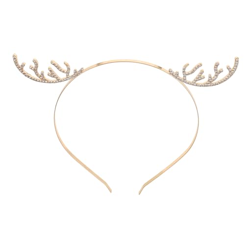 WOFASHPURET Weihnachtlicher Geweih Haarreif mit Schneeflocken Festlicher Kopfschmuck für Damen und Mädchen Modischer Haarreif für Weihnachten Silvester Karneval und Halloween Party von WOFASHPURET