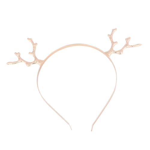 WOFASHPURET Weihnachtshaarreifen Hirschgeweih Haarreif aus Metalllegierung Festliches Stirnband für Mädchen und Erwachsene Langlebiger Haarschmuck für Weihnachtsfeiern Karneval und von WOFASHPURET