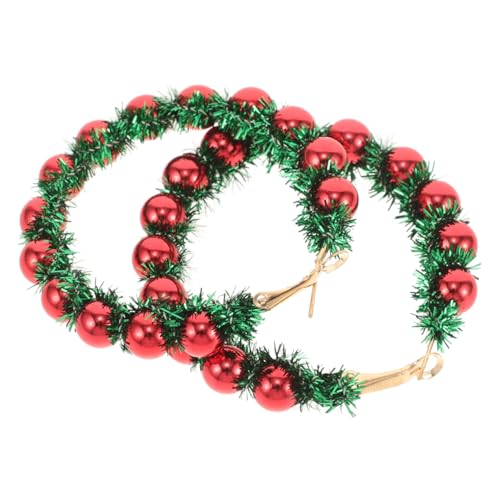 WOFASHPURET Weihnachtsohrringe Damen Rote Weihnachtsbaum Glocken Ohrstecker Langlebiger Legierung mit Schneeflocken Stern Baum Charms Festliche Ohrringe für Feiertagsdeko und von WOFASHPURET