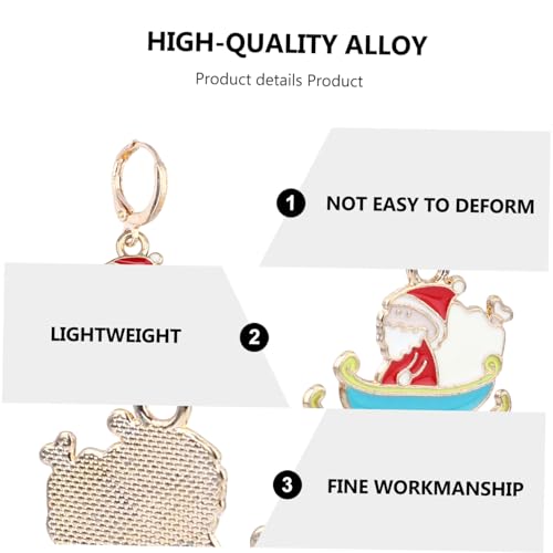 WOFASHPURET Weihnachtsohrringe Santa Claus Schlitten Eardrop Ohrhänger Legierung Weihnachtsdeko Damen Modisch Langlebig Festlich von WOFASHPURET
