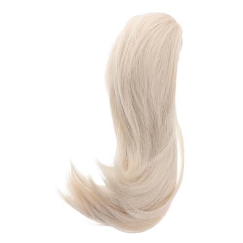 WOFASHPURET Lockige Gewellte Haarklammern Für Unordentlichen Dutt Kunsthaarteile Mit Pferdeschwanzklammer Haarteil Für Ältere Frauen Glattes Pferdeschwanz-haarteil von WOFASHPURET