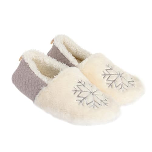 WOFASHPURET Winter Damen Hausschuhe Warm Gefütterte Slipper Rutschfeste Weiche Baumwollsohle Komfortable Winterschuhe für Zuhause und von WOFASHPURET