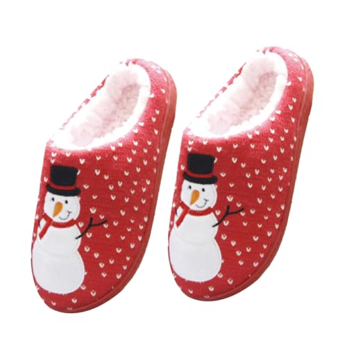 WOFASHPURET Winter-hausschuhe mit Weicher Dicker Fütterung und Weihnachtsmuster Warme Indoor-pantoffeln für Rutschfest Hautfreundlich für Kalte Tage Zuhause von WOFASHPURET