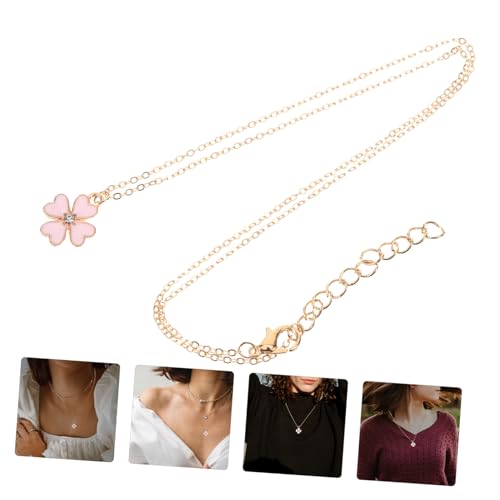 WOFASHPURET Cherry Blossom Necklace for Women Alloy Material Elegant Design Everyday Wear Unique Family and Friends von WOFASHPURET