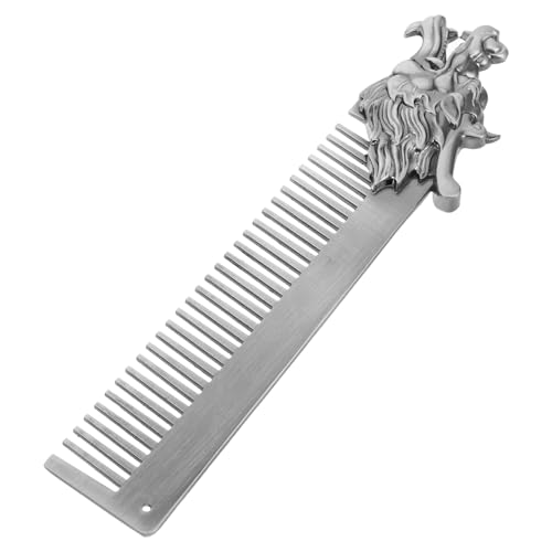 WOFASHPURET Zinklegierung Haarkamm mit Drachenmuster Robuster Stylingkamm für Männer für Lockiges und Nasses Haar Tragbar und Langlebig Perfektes Friseurwerkzeug von WOFASHPURET