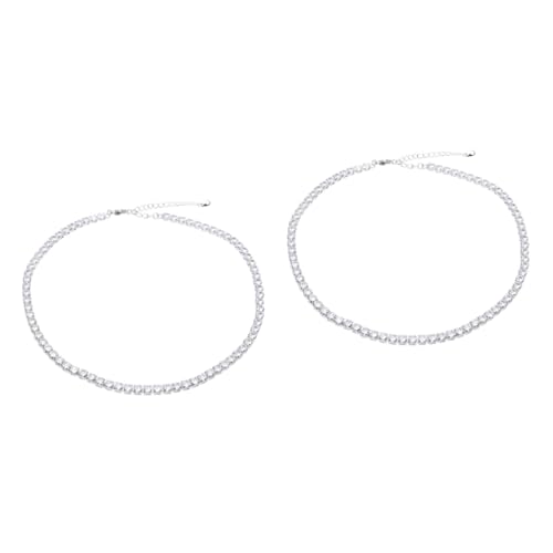 WOFASHPURET Zirkon Halskette damen schmuck damenschmuck Damenketten silber Klar choker Halsketten Anzüge Halsschmuck für Mädchen Frauen Halskette Platin Passen Schlangenkette Anhänger Mann von WOFASHPURET