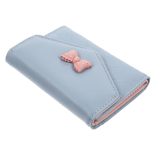 WOFASHPURET Damen Portemonnaie Mit Fächern Für Kreditkarten Stilvolles Pu-Leder Geldbörse Für Teenager Für Alltag Und An Freundinnen Mütter Und Verwandte Mit Schleifen-Design von WOFASHPURET