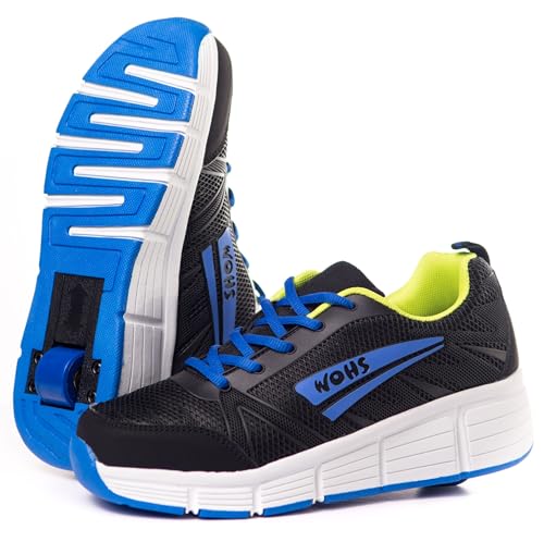 WOHS Turnschuhe mit automatisch einziehbaren Rollen. Schwarz/blau. Größe 32 WOHS Turnschuhe mit automatisch einziehbaren Rollen. Schwarz/blau. Größe 32 von WOHS