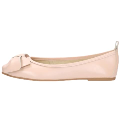 WOJAS Ballerinas Damen | Bequeme Ballerina Schuhe mit mit Schleife | Hausschuhe Bequem | Leder Balerinaschuhe - Rosa 44007-54 r. 38 von WOJAS