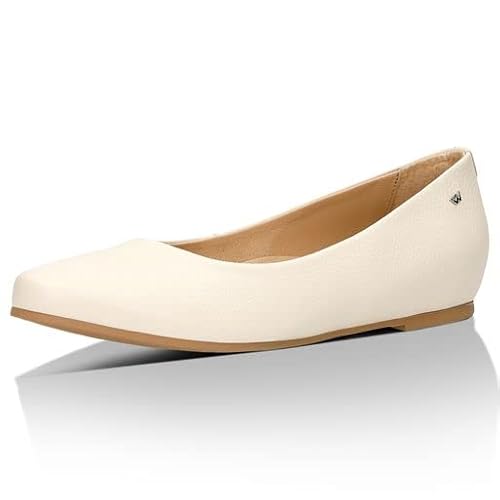 WOJAS - Damen Ballerinas I Glattleder I Weiches Futter I Klassische Design I Bequem und Praktisch I 44005-54 - Beige, Gr. 38 von WOJAS