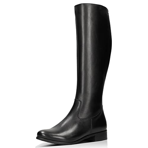 WOJAS - Damen Langschaftstiefel I aus Hochwertigem Glattleder I Warmfutter aus Vliesstoff I Praktischen Reißverschluss I Damenstiefel für Frostige Wintertage I 71015-59 - Schwarz, Gr. 39 von WOJAS