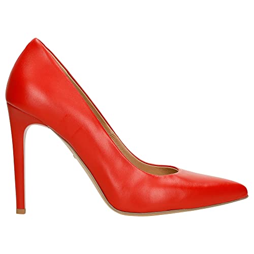 WOJAS - Damen Pumps I mit Hohem Stöckelabsatz I Glattleder I Weiches Futter I Stylisch I Bequem und Praktisch I 35089-55 - Rot, Gr. 39,5 WOJAS - Damen Pumps I mit Hohem Stöckelabsatz I Glattleder I Weiches Futter I Stylisch I Bequem und Praktisch I 35089-55 - Rot, Gr. 39,5 von WOJAS