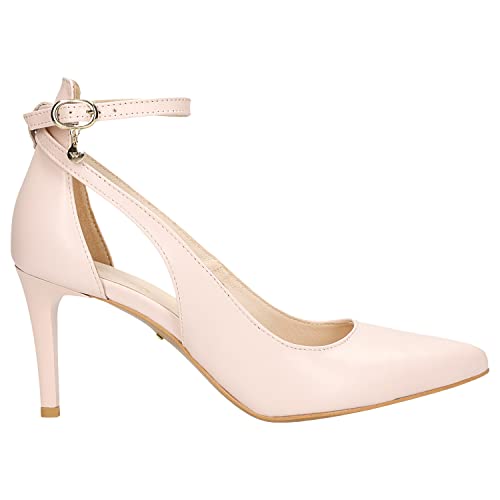 WOJAS - Damen-Pumps | Naturleder | Dekorative Schleife auf der Rückseite | Formaler Stil | Sehr Elegant | 35018-54 - Beige, Größe 36 von WOJAS