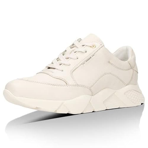 WOJAS - Damen Sneakers I Glattleder I Weiches Futter I Feine I Modernes Design I Bequem und Praktisch I Casual Style I 9406-53 - Beige, Gr. 38 von WOJAS