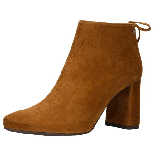 WOJAS - Damenstiefel | Stiefeletten aus Velours| Schuhe mit Blockabsatz | Ideal für Herbst | elegante Damenschuhe | Hellbraun 5508863 Gr 36 von WOJAS