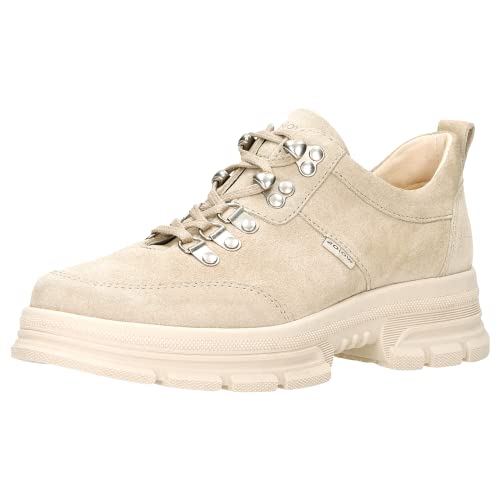 WOJAS - Halbschuhe für Damen | | Schuhe aus Leder | Modische Damenschuhe | Schnürhalbschuhe | Beige 46108-64 - Gr. 37 von WOJAS