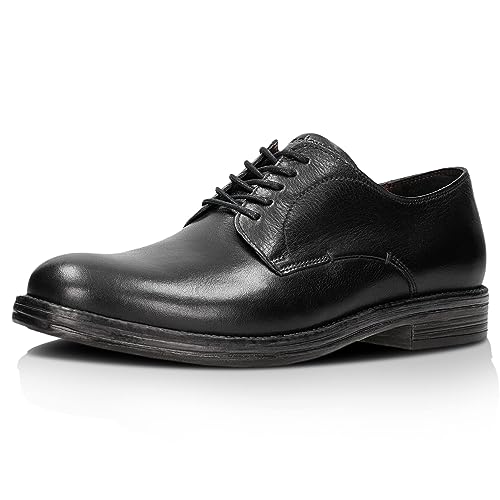 WOJAS - Herren Halbschuhe/Derby-Stil/Aus Leder/Ganzjährig/Klassisch und Elegant / 10111-51 - Schwarz, Größe 43 von WOJAS