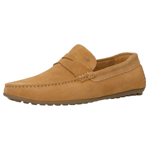 WOJAS - Herren Halbschuhe I Velour Split I Bequemes Innenfutter I Bequeme I Mokassins I Penny Loafers I 10116-64 - Hellbraun, Gr. 41 von WOJAS