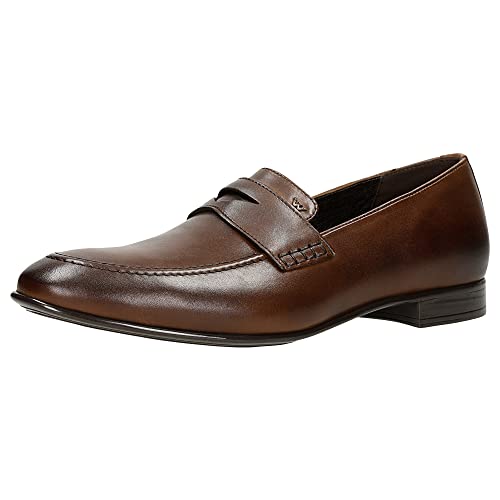 WOJAS - Herren Loafer I Schlupfschuhe aus Hochwertigem Glattleder I Futter aus Schweinsleder I Dekorative Riemen mit Aussparung in Form von „W“ I für Lässige Outfits I 10152-53 - Braun, Gr. 44 von WOJAS