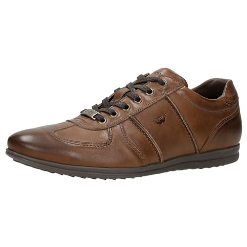 WOJAS - Herren Sneaker, aus Hochwertigen Naturledersorten Gefertigt, Attraktiven Design, Herrensneaker mit Ausgeprägte Profilsohle, Klassische Schnürschuhe, 8087-52 - Hellbraun, Gr. 48 von WOJAS