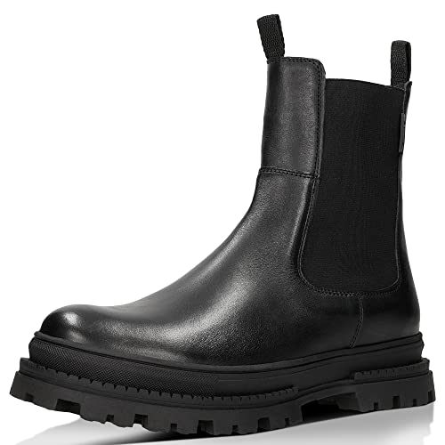 WOJAS - Herren Stiefeletten I Schlupfschuhe I aus Glattleder I mit Warmfutter aus Vliesstoff I Herrenstiefeletten für den Winter I Klassischem Design I 20018-51 - Schwarz, Gr. 43 von WOJAS