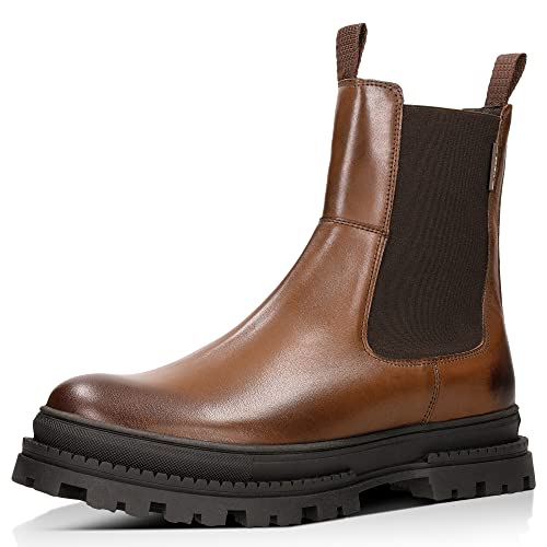 WOJAS - Herren Stiefeletten I aus Glattleder I Warmfutter aus Vliesstoff I Massive Laufsohle I Angesagten Fasson I Klassischen Design I 20018-52 - Braun, Gr. 42 von WOJAS