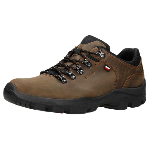 WOJAS Herren Trekkingschuhe aus Crazy-Horse-Leder – Sneaker Halbstiefel Ganzjahresschuhe Gelände Stadt Urban Sport – braun, 9377-92, Gr. 40 von WOJAS