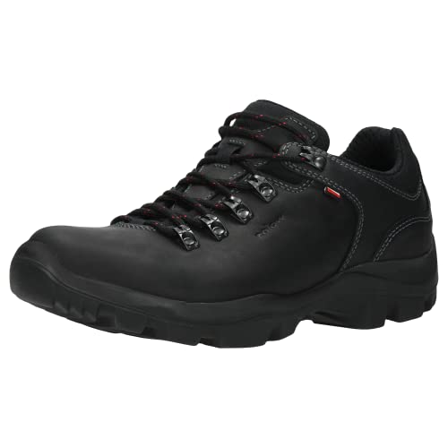 WOJAS Herren Trekkingschuhe aus Crazy-Horse-Leder – Sneaker Halbstiefel Ganzjahresschuhe Gelände Stadt Urban Sport –schwarz, 9377-91, Gr. 41 von WOJAS