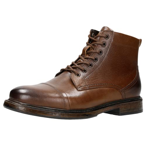 WOJAS - Klassische Herrenstiefel | Warme Schuhe | Vintage | Herrenschuhe aus Leder | Schnürstiefel | Braun 24035-52 - Gr. 42 von WOJAS