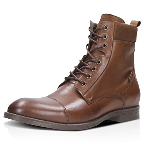 WOJAS - Schnürboots für Herren I Aus Hochwertigem Glattleder Gefertigt I Mit Reißverschluss I 16 cm Hohem Schaft I Robustem Schuhwerk Für Den Winter I 8224-52 - Braun, Gr. 41 von WOJAS