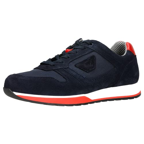 WOJAS - Sneaker für Herren | Straßenschuhe | Herrenschuhe | Bequemschuhe | Sportschuhe | Freizeitschuhe | Dunkelblau - Rot 10095-85 - Gr. 41 von WOJAS