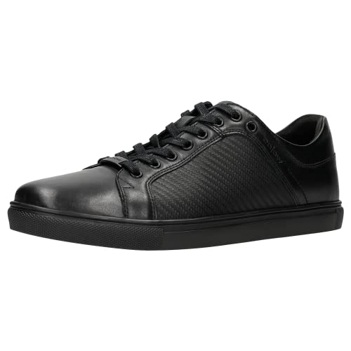 WOJAS - Sneaker für Herren | Turnschuhe | Schuhe aus Leder | Männerschuhe | Freizeitschuhe | Schwarz 10035-51 - Gr. 44 von WOJAS