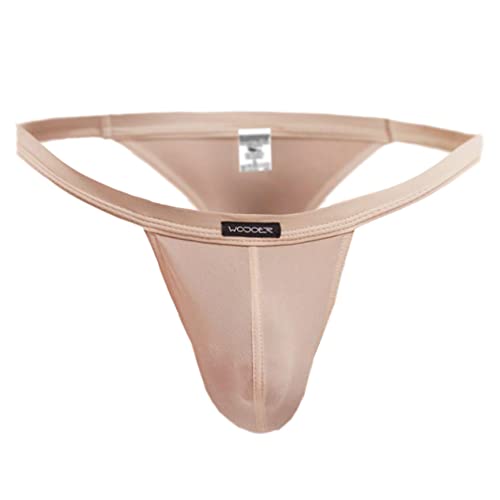 WOJOER Beun Basic G-String, Beach and Underwear Stretch eng anliegend, luftig leicht atmungsaktiv Designer Clubwear vom Innovations-Label, Made IN Germany (Nude, L) von WOJOER