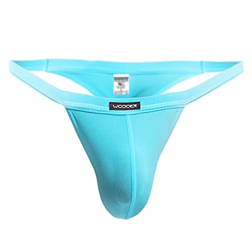 WOJOER Beun Basic G-String, Beach and Underwear Stretch eng anliegend, luftig leicht atmungsaktiv Designer Clubwear vom Innovations-Label, Made IN Germany (eisblau, XL) von WOJOER