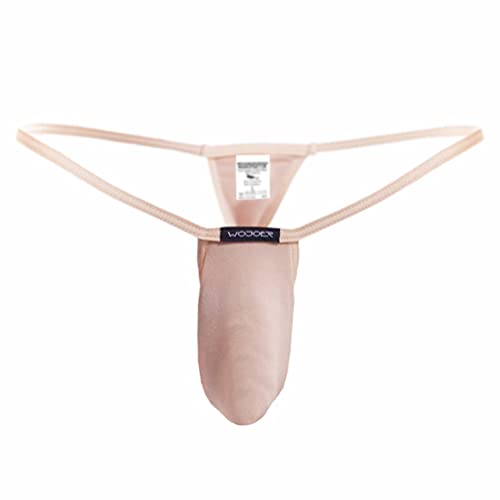 WOJOER Beun Basic Mini Sock String, Beach and Underwear Stretch Thong eng anliegend, Natürlicher Push-Up für den Mann, Designer Clubwear vom Innovations-Label, Made IN Germany (Nude, XL) von WOJOER