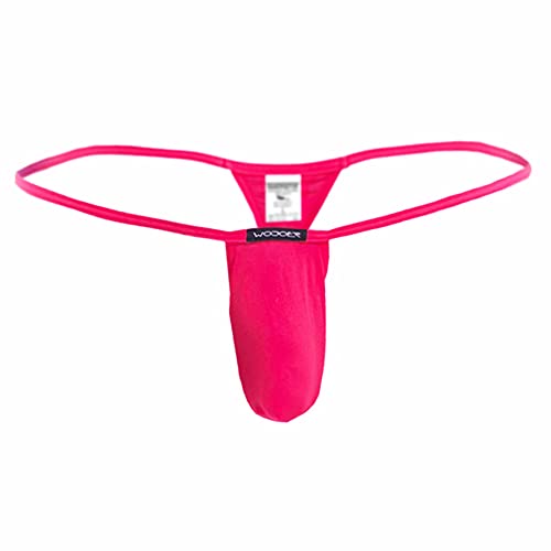 WOJOER Beun Basic Mini Sock String, Beach and Underwear Stretch Thong eng anliegend, Natürlicher Push-Up für den Mann, Designer Clubwear vom Innovations-Label, Made IN Germany (neoncoral, XL) von WOJOER