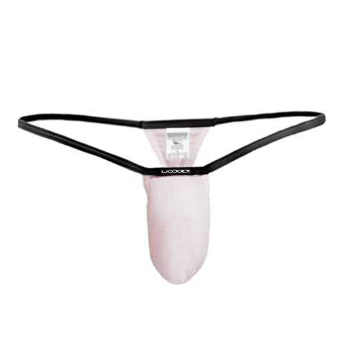 WOJOER Beun Stripe Mini Sock String, Beach and Underwear Stretch Thong eng anliegend, Natürlicher Push-Up für den Mann, Designer Clubwear vom Innovations-Label, Made IN Germany (XL, Cremeweiß) von WOJOER