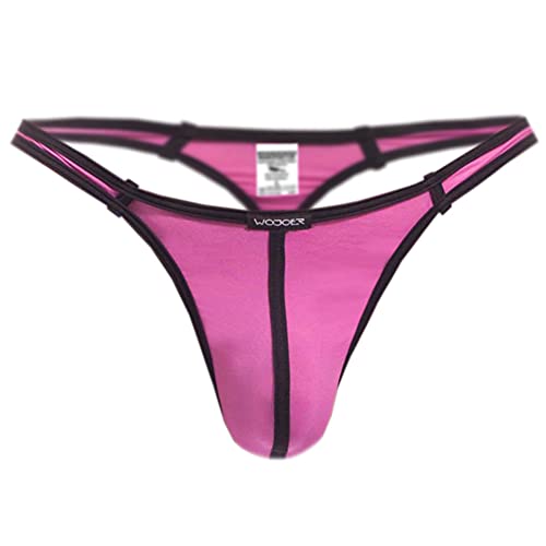 WOJOER Beun Stripe String, Beach and Underwear Stretch Bulg Thong eng anliegend, Natürlicher Push-Up für den Mann, Designer Clubwear vom Innovations-Label, Made IN Germany (candypink, XL) von WOJOER