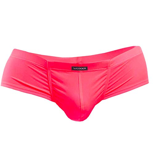WOJOER Hipster Pants Beun Beach & Underwear in Neon Coral/Rosè, mit sanfter Hebefunktion, viele Farben, leicht luftiges Material vom Innovations-Label (006, Neon Coral) von WOJOER