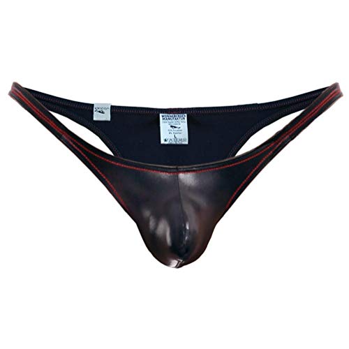 WOJOER Mini Push Tanga, Wetlook Stretch Bulg Thong eng anliegend, Natürlicher Push-Up für den Mann, Designer Clubwear vom Innovations-Label, Made IN Germany (XL) von WOJOER