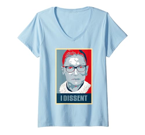 Damen Notorious RBG Ruth Bader Ginsburg - RBG - I Dissent T-Shirt mit V-Ausschnitt von WOKY #Ruth Bader-I Dissent-