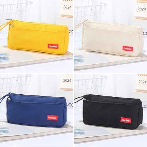 Federmäppchen Set mit großer Kapazität, Federmäppchen für Grundschüler und Schüler, Schulbedarf Tasche für Männer und Frauen, Schulbedarf, einfach und schön, anders, 4-teilig, Beige + Elfenbeinweiß + Federmäppchen Set mit großer Kapazität, Federmäppchen für Grundschüler und Schüler, Schulbedarf Tasche für Männer und Frauen, Schulbedarf, einfach und schön, anders, 4-teilig, Beige + Elfenbeinweiß + von woleyuu