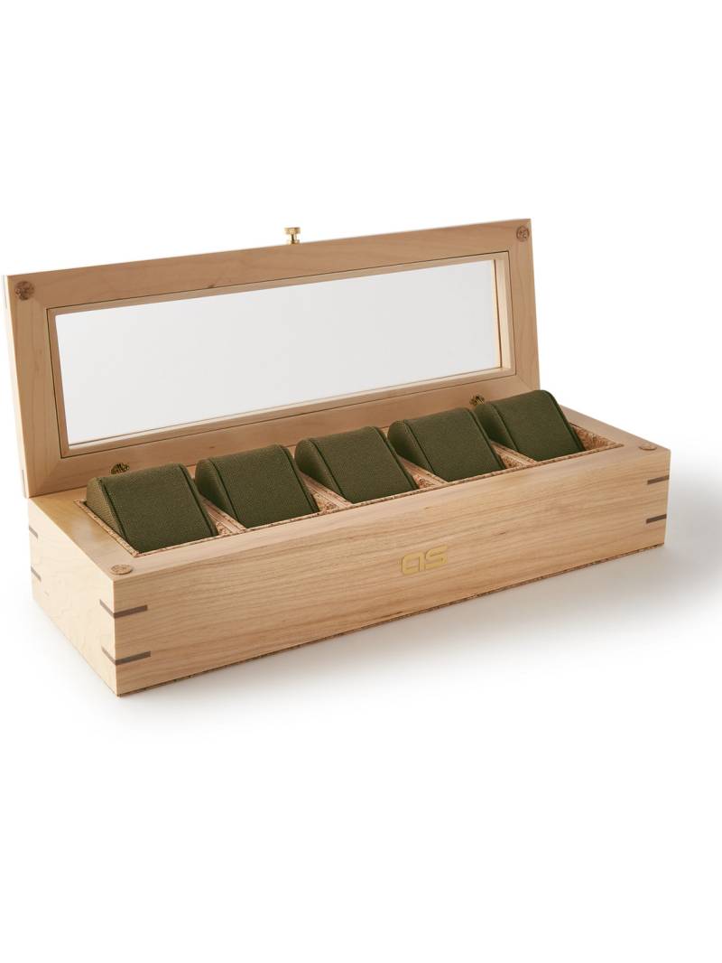 WOLF - Analog/Shift Flatiron II Maple and Walnut Wood Five-Piece Watch Box - Men - Orange von WOLF
