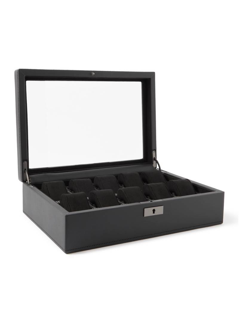 WOLF - Axis Vegan Leather 10-Piece Watch Box - Men - Brown von WOLF