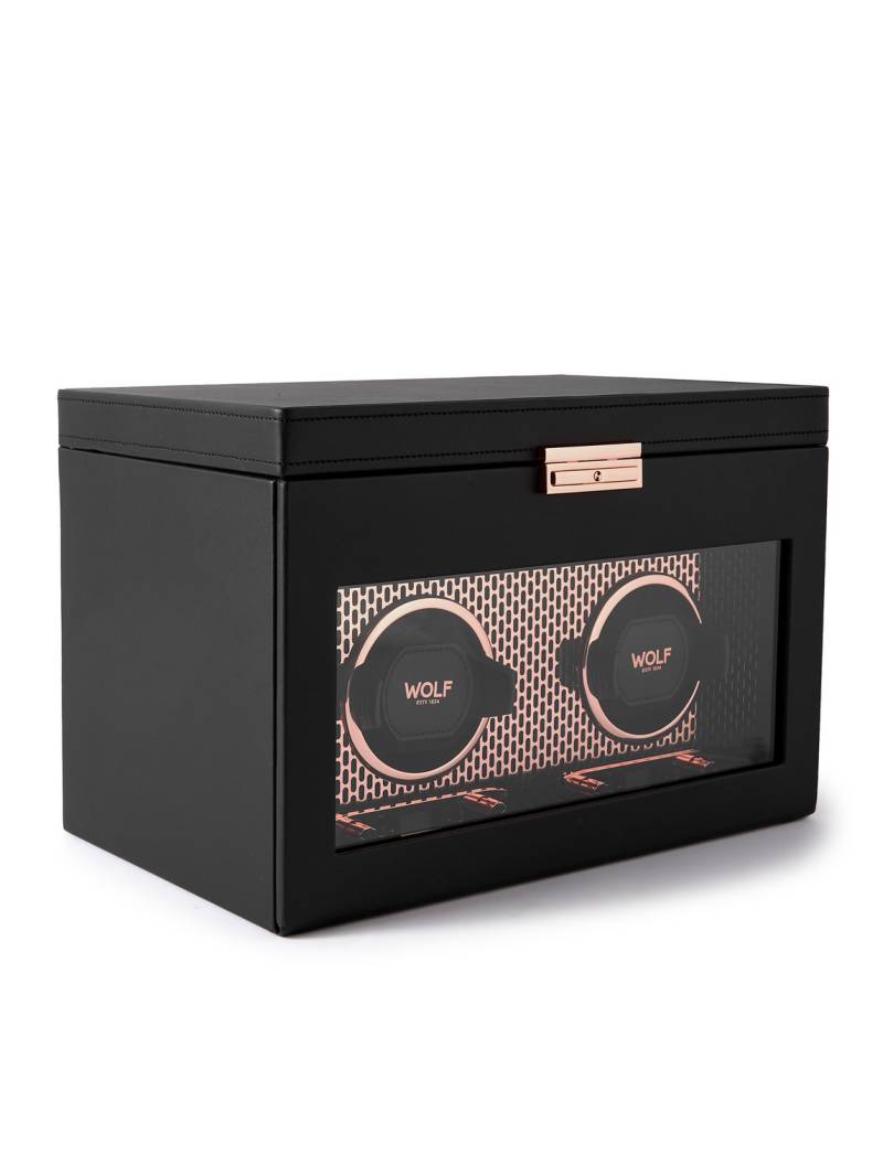 WOLF - Axis Vegan Leather Two-Piece Watch Winder - Men - Black von WOLF