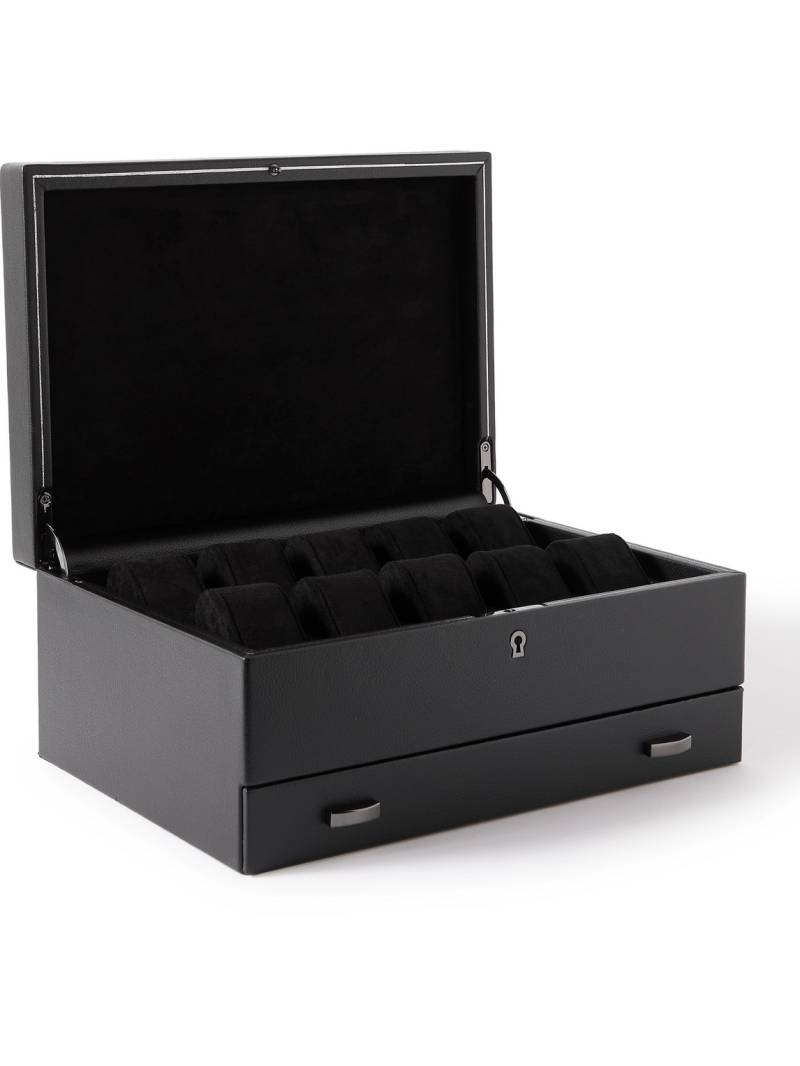 WOLF - British Racing Pebble-Grain Vegan Leather Storage and Ten-Piece Watch Box - Men - Black von WOLF