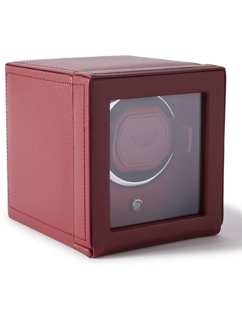 WOLF - Cub Pebble-Grain Vegan Leather Watch Winder - Men - Red von WOLF